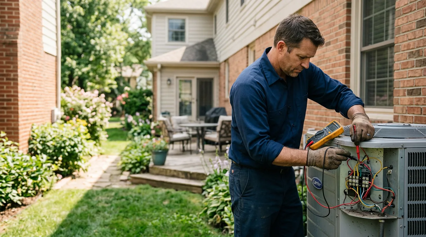 HVAC technician working near Mannsville, KY